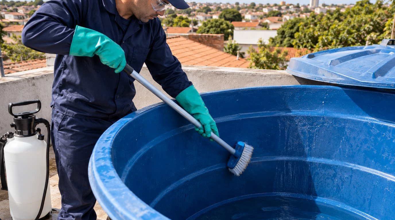 Higienização e Desinfecção da Caixa d'Água em Goiânia‑GO